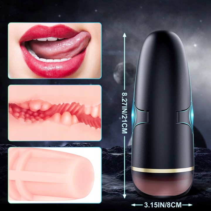 Realistyczne wibracje Męski masturbator Automatyczny 3D POCHWA