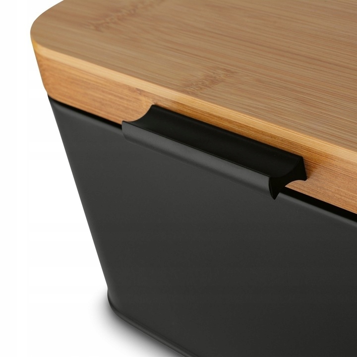 CHLEBAK STALOWY BAMBUSOWY POJEMNIK STALOWY NA BUŁKI CHLEB PIECZYWO BAMBUS