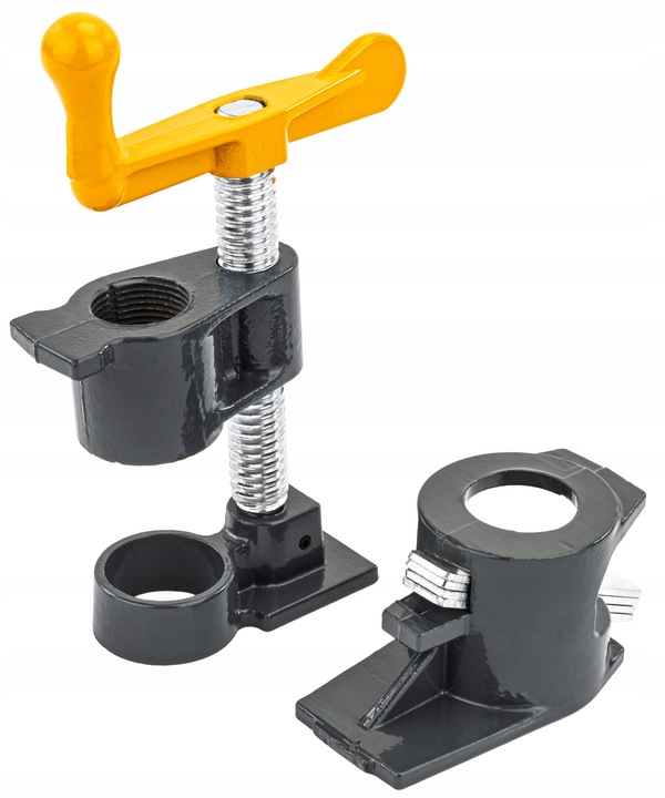 4x ŚCISK STOLARSKI RUROWY ZACISK BEZKOŃCOWY 3/4" METALOWY ZESTAW 4