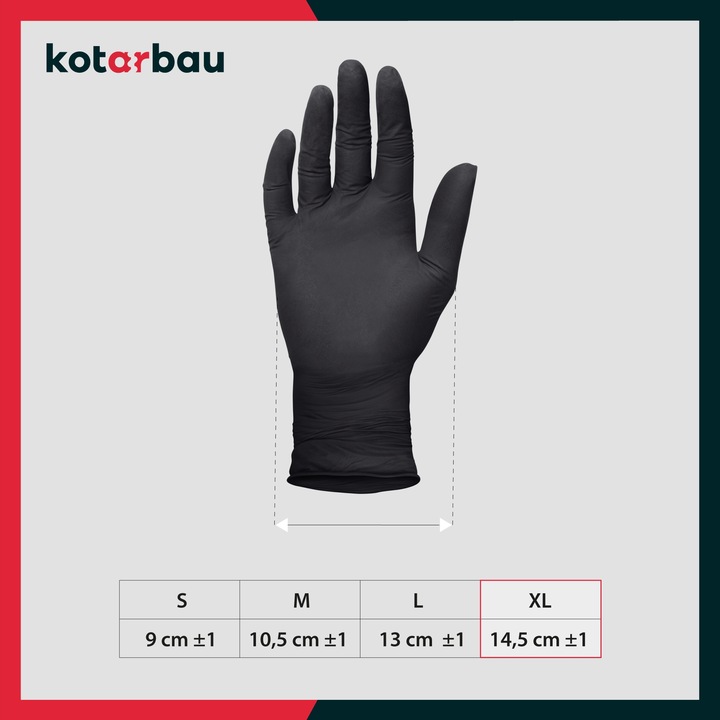 RĘKAWICE XL RĘKAWICZKI JEDNORAZOWE CZARNE NITRYLOWE 100S NITRYL