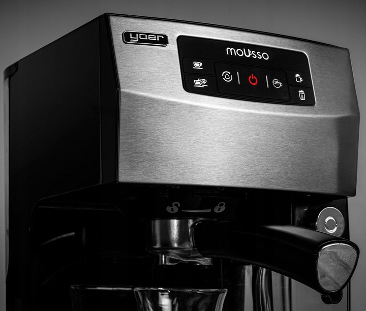 Ekspres do kawy Ciśnieniowy Automatyczny Yoer INOX 20bar + Spieniacz