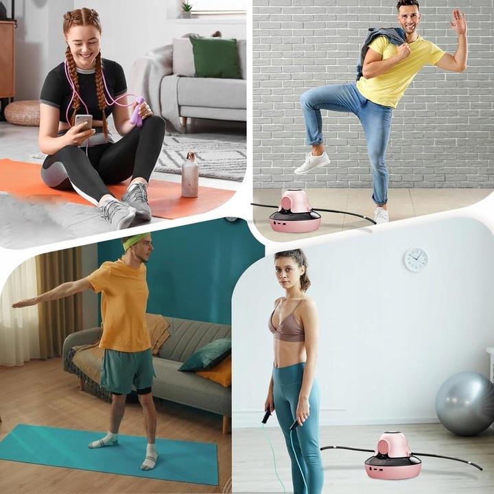 SKAKANKA INTELIGENTNA AUTOMATYCZNA DLA DZIECKO Z LED LICZNIK + PILOT RÓŻOWY