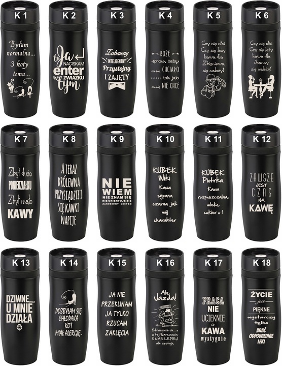 KUBEK TERMICZNY Z GRAWEREM Grawer PREZENT