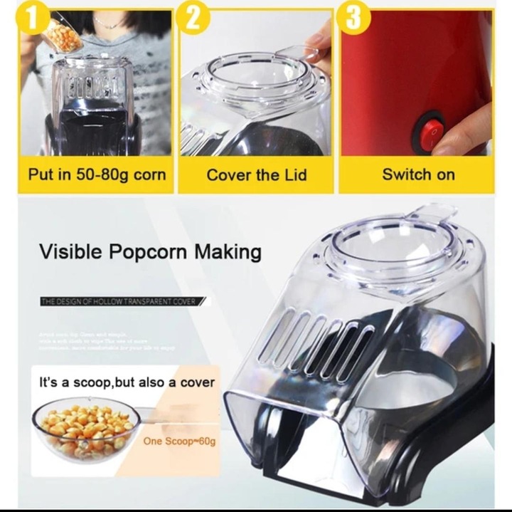 MASZYNKA MASZYNA URZĄDZENIE DO ROBIENIA POPCORNU DOMOWA 1200W