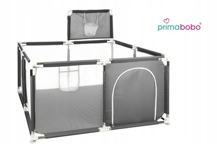 PRIMABOBO Kojec dla dziecka z koszem Duży suchy basen 126x126cm składany