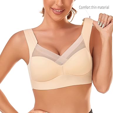 Biustonosz ultrawygodny z siateczką bezszwowy oddychający modelujący PushUp