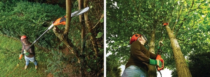 PIŁA ELEKTRYCZNA ŁAŃCUCHOWA NA WYSIĘGNIKU 250MM DO GAŁĘZI 800W