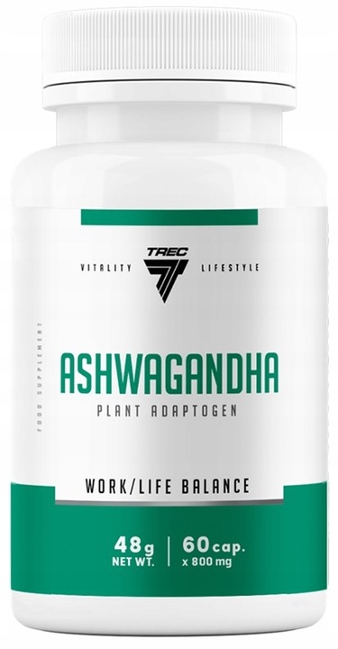 ASHWAGANDHA TREC VITALITY 60 kaps STRES PAMIĘĆ ŻEŃ-SZEŃ INDYJSKI SKUPIENIE