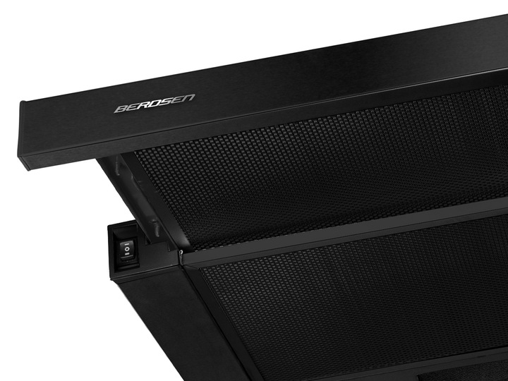 OKAP KUCHENNY PODSZAFKOWY 60cm CZARNY BERDSEN