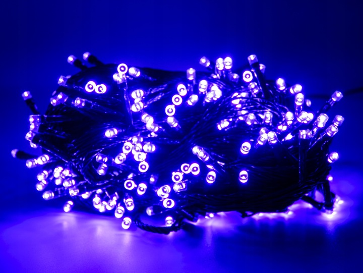 Lampki CHOINKOWE 500 LED FIOLETOWY zewnetrzne/wewnetrzne z programatorem