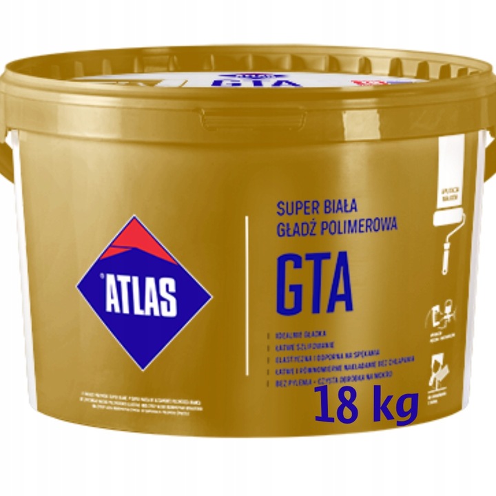 Atlas biała gładź GTA super polimerowa 18 KG