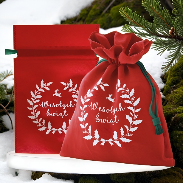 Torba worek torebka prezenty prezent prezentowy świąteczny Święta 30X45 4pc