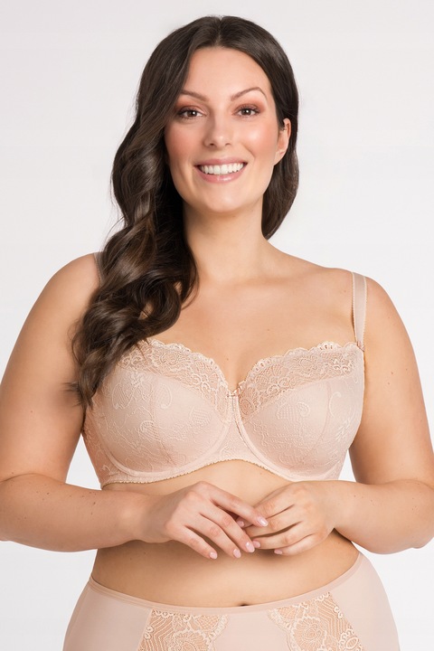 Doskonały Biustonosz półusztywniany GORSENIA K357 BLANCA beżowy