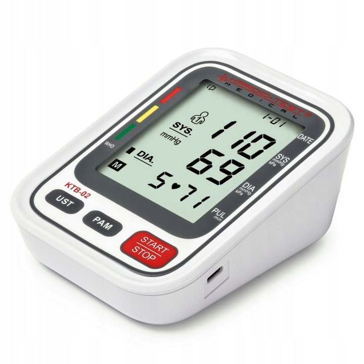 CIŚNIENIOMIERZ NARAMIENNY ARYTMIA PAMIĘĆ 2x99 ZASILACZ USB-C TECH-MED