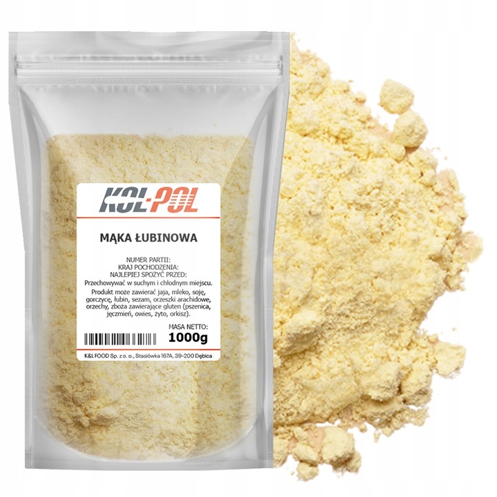 MĄKA ŁUBINOWA 1kg Keto bogata w białko i błonnik na chleb jakość