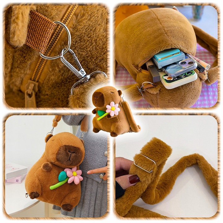 PLECAK PLUSZOWY KAPIBARA PLECACZEK CAPYBARA DO PRZEDSZKOLA SZKOŁY MASKOTKA