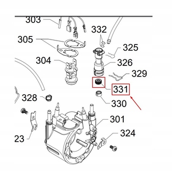 Uszczelka złącza grzałki ekspresu do kawy LatteGo Latte Go Philips