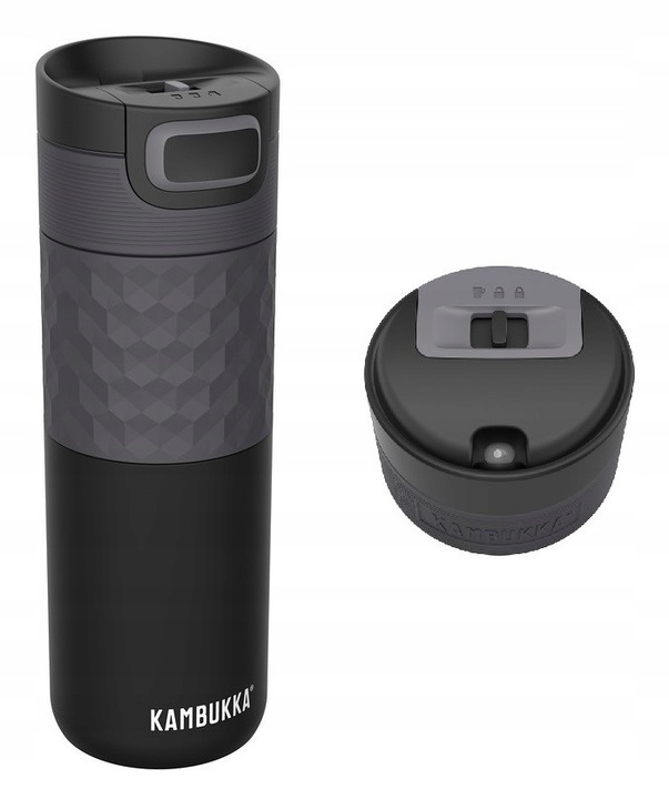KAMBUKKA Etna Grip Czarny kubek termiczny 11-01010 0,5L