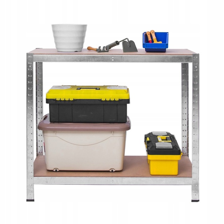 Regał MAGAZYNOWY metalowy DO GARAŻU piwnicy 174x80x40 cm max 700kg 4