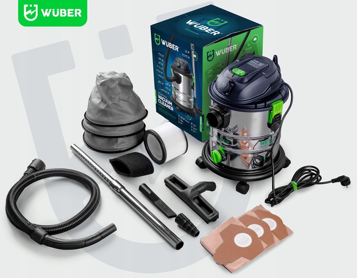 ODKURZACZ PRZEMYSŁOWY WARSZTATOWY MOKRO SUCHO HEPA POPIÓŁ GIPS MOCNY