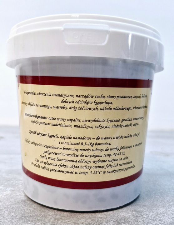 Borowina Wieniecka wiaderko 5 kg REUMATYZM URAZY