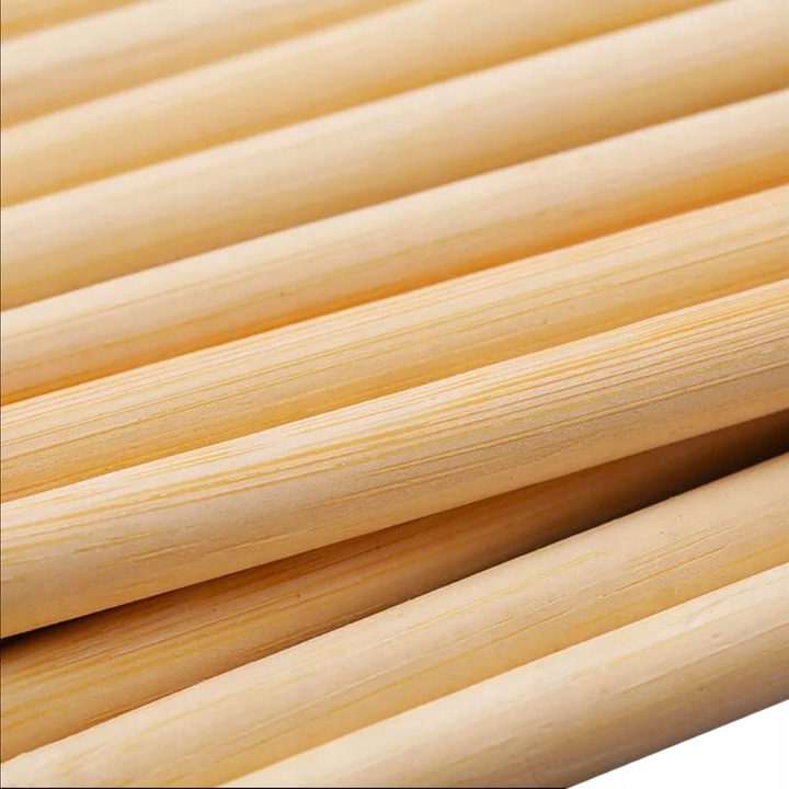 Patyczki do Waty Cukrowej BAMBUSOWE Patyki Bezpieczne OKRĄGŁE 38 cm