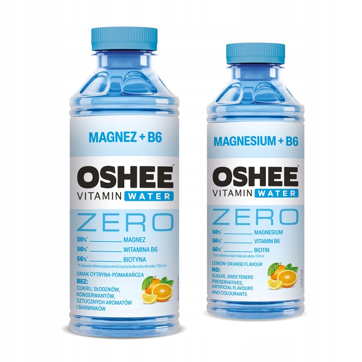Oshee Zero Vitamin Water Magnez + B6 555ml x12