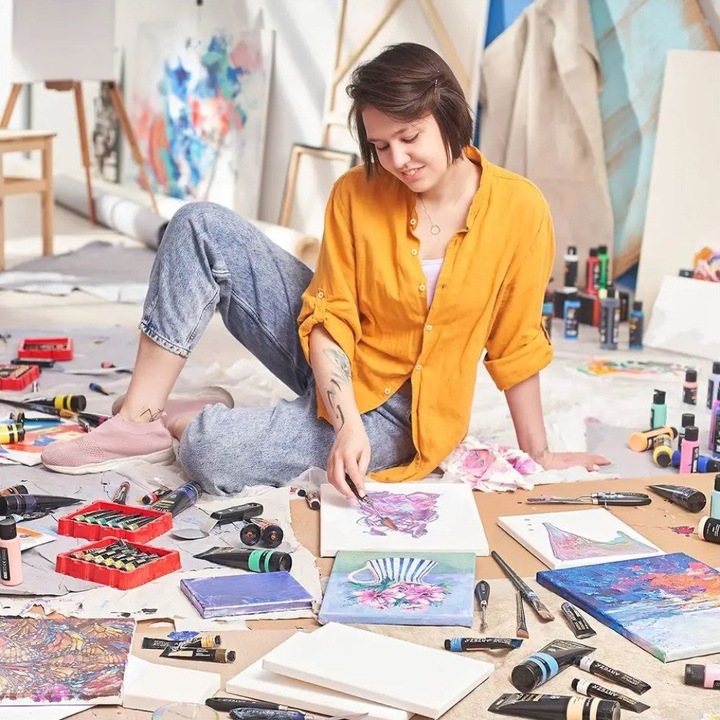 8szt PŁÓTNO MALARSKIE 30x40 PODOBRAZIE DO MALOWANIA NA SZTYWNYM PODKŁADZIE