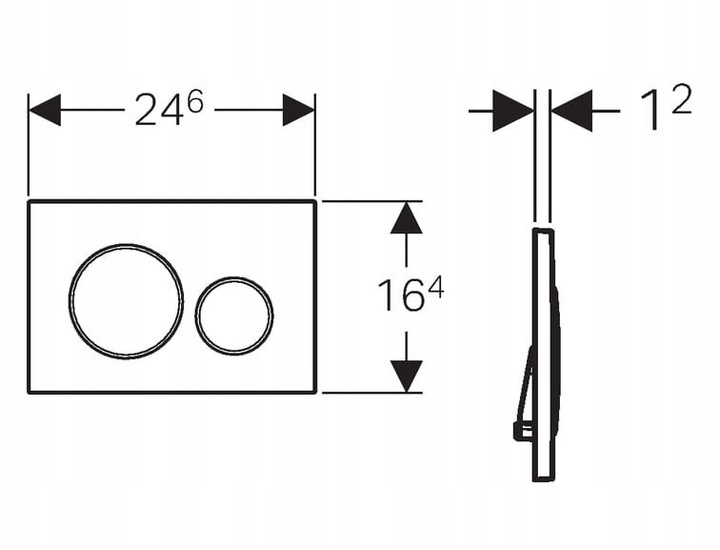 Przycisk spłukujący do WC Geberit Sigma biały