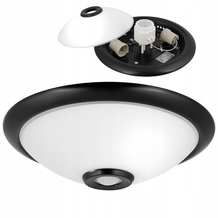 Plafon LED Lampa sufitowa Panel Czujnik ruchu i zmierzchu E27