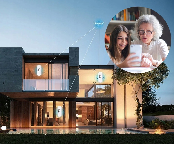 TERMOMETR HIGROMETR CZUJNIK WILGOCI TEMPERATURY SMART LIFE ALEXA WIFI