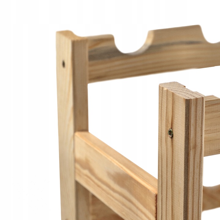 STOJAK REGAŁ NA WINO BUTELKI DREWNIANY 20 BUTELEK PÓŁKA NA ALKOHOL