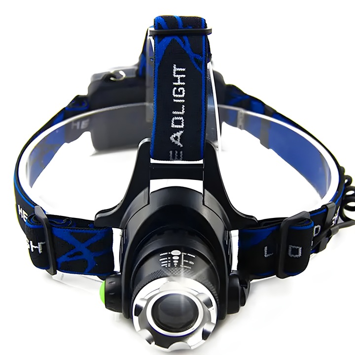 LATARKA CZOŁOWA LED ZOOM XML-T6 CREE LAMPKA CZOŁÓWKA ŁADOWARKA + AKUMULATOR