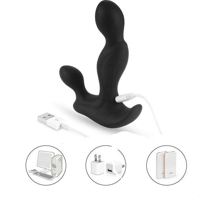 MASAŻER PROSTATY WIBRATOR KOREK ANALNY 3w1 USB