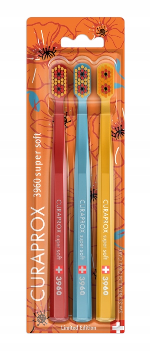 CURAPROX SZCZOTECZKA 3960 EDYCJA LIMITOWANA POPPIES, 3 SZT