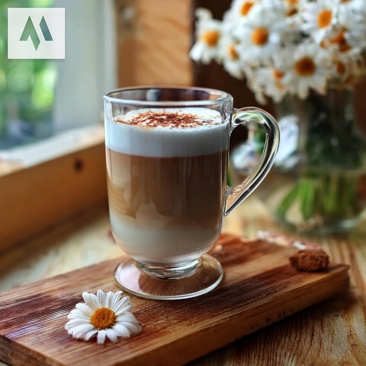 6x SZKLANKI DO KAWY LATTE HERBATY 300ml SZKLANKA KOMPLET Z UCHEM