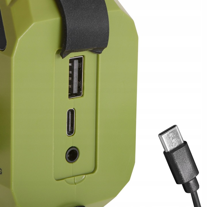 Radio przenośne solarne korbka dynamo latarka USB SOS alarm ADLER