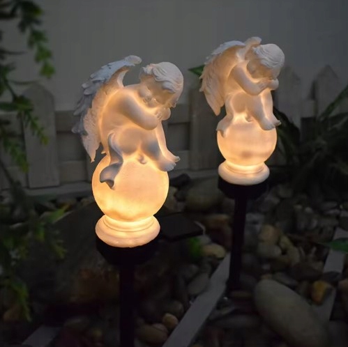 ANIOŁ SOLARNY LAMPKA LED NA WSZYSTKICH ŚWIĘTYCH NA CMENTARZ GRÓB