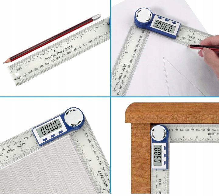 Kątomierz Elektroniczny Cyfrowy 200mm 360°