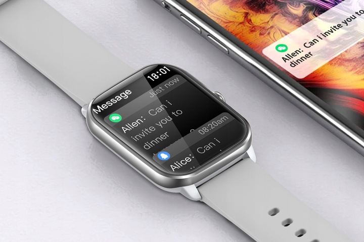 SMARTWATCH ZEGAREK DAMSKI ROZMOWY MENU PL PULS SPORT 2 PASKI SMART WATCH