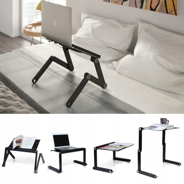 Stolik do laptopa REUGULOWANY GAMINGOWY Z WENTYLATOREM podstawka pod łóżka