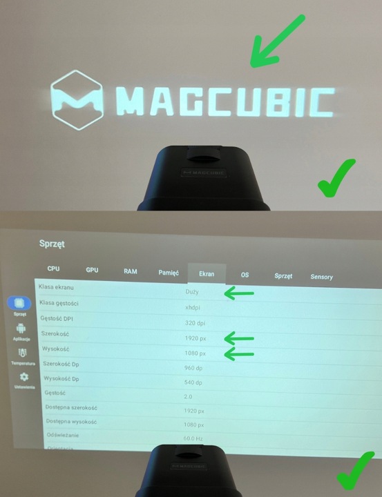 PROJEKTOR 4K HY320 PRO 1080P WERSJA DUŻA RZUTNIK BLUETOOTH 5 WIFI 6