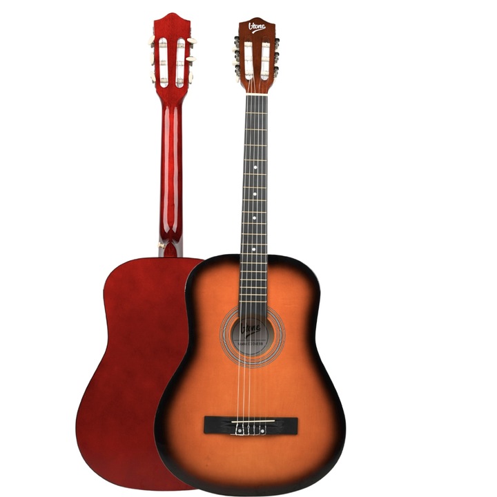 GITARA KLASYCZNA 4/4 DO NAUKI DLA POCZĄTKUJĄCYCH STROIK + KOSTKI + AKORDY