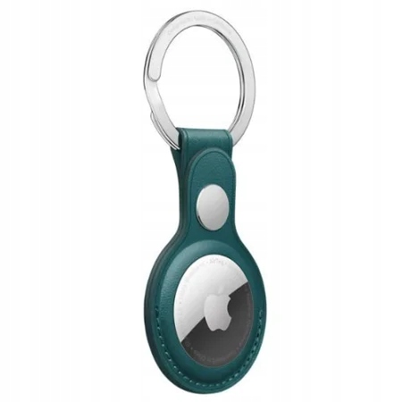 BRELOK SKÓRZANY ETUI APPLE AIRTAG LEATHER KEY RING ZIELONY FOREST GREEN
