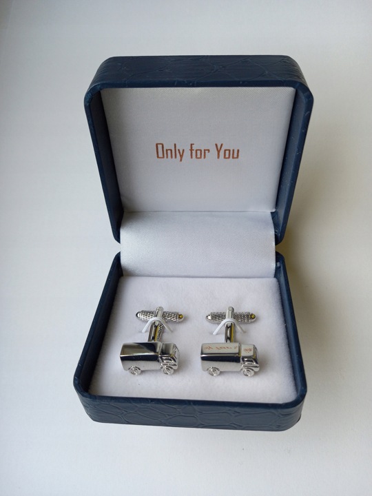 Pozłacane spinki do mankietów EXC Ciężarówka TIR dla Kierowcy Logistyka