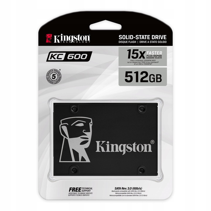 Dysk SSD Kingston KC600 512GB 2,5" SATA III