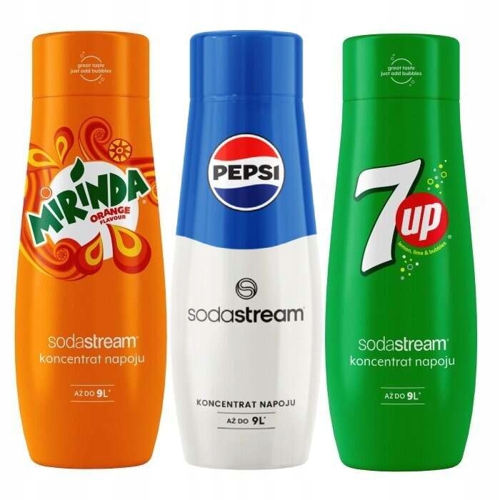 Syrop Soda Stream Pepsi, Mirinda, 7up 3x440ml