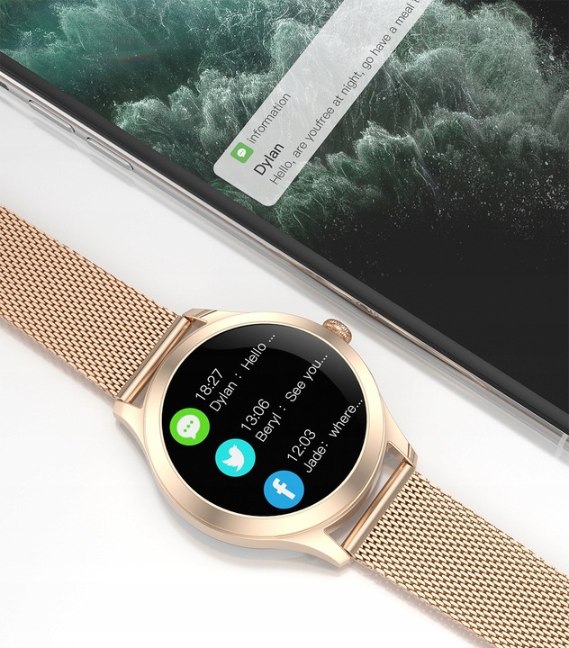 Zegarek SMARTWATCH PREZENT dla dziewczynki NA KOMUNIĘ wielofunkcyjny