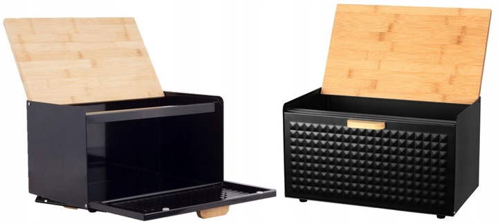 Chlebak w zestawie z 3 pojemnikami Czarny BB-1627