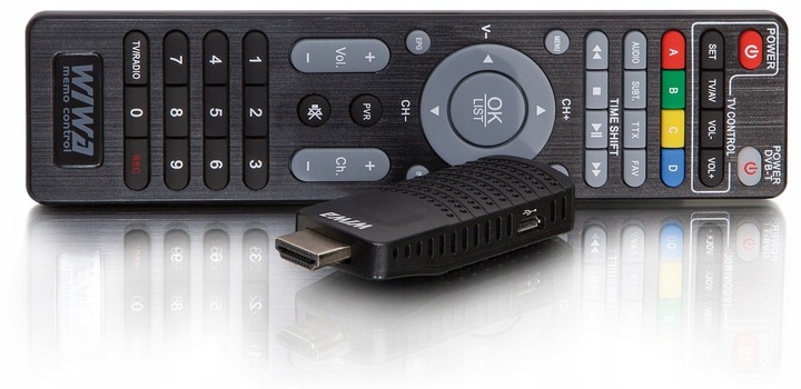 DEKODER TUNER DO TV NAZIEMNEJ DVB-T2 H.265 FULL HD MINI STICK PILOT